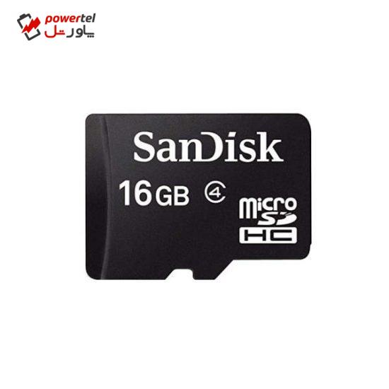کارت حافظه microSDHC سن دیسک مدل MSD16QM کلاس 4 استاندارد SDHC سرعت 4MBps ظرفیت 16 گیگابایت