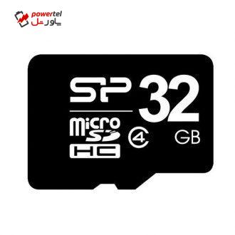 کارت حافظه microSDHC سیلیکون پاور مدل Elite کلاس 4 ظرفیت 32 گیگابایت به همراه با آداپتور SD