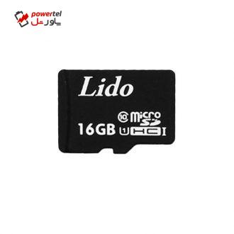 کارت حافظه microSDHC لیدو مدل BK کلاس 10 استاندارد U1 سرعت 65MBps ظرفیت 16 گیگابایت