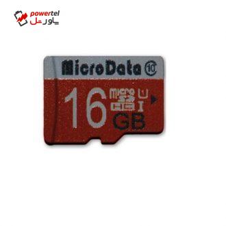 کارت حافظه microSDHC مدل DR8007 کلاس 10استاندارد HC ظرفیت 16 گیگابایت میکرو دیتا وکیوم آبی همراه آداپتور SD