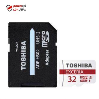کارت حافظه microSDHC مدل EXCERIA M302-EA کلاس 10 استاندارد UHS-I U1 سرعت 90MBps همراه با آداپتور SD ظرفیت32 گیگابایت
