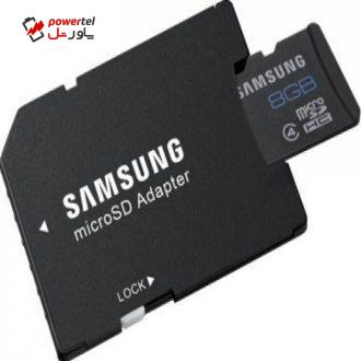 کارت حافظه microSDHC مدل u  کلاس 4 ظرفیت 8 گیگابایت به همراه آداپتور  SD
