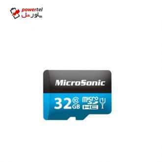 کارت حافظه microSDHC میکروسونیک مدل NC2010 کلاس 10 استاندارد UHS-I U1 سرعت 80MBps ظرفیت 32گیگابایت