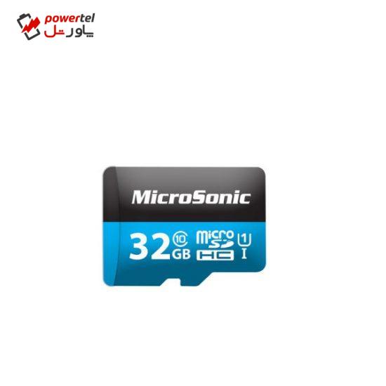 کارت حافظه microSDHC میکروسونیک مدل NC2010 کلاس 10 استاندارد UHS-I U1 سرعت 80MBps ظرفیت 32گیگابایت