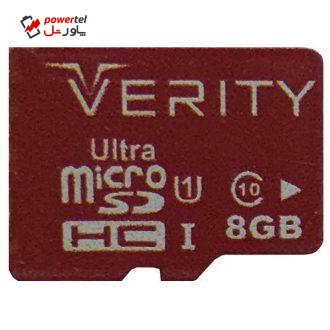کارت حافظه microSDHC وریتی مدل Ultra A1 کلاس 10 استاندارد UHS-I U1 سرعت 48 MBps ظرفیت 8 گیگابایت