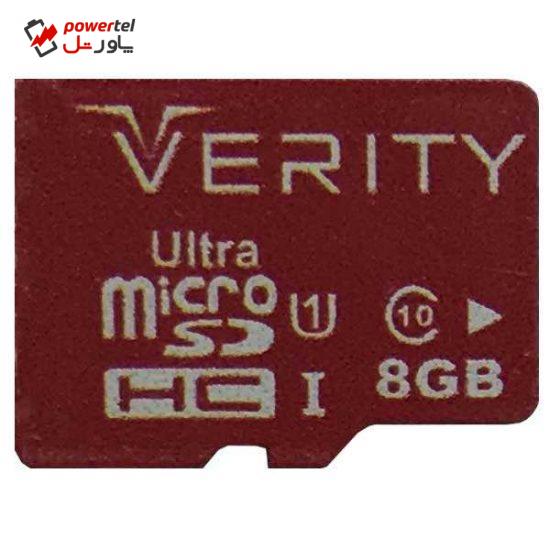 کارت حافظه microSDHC وریتی مدل Ultra A1 کلاس 10 استاندارد UHS-I U1 سرعت 48 MBps ظرفیت 8 گیگابایت