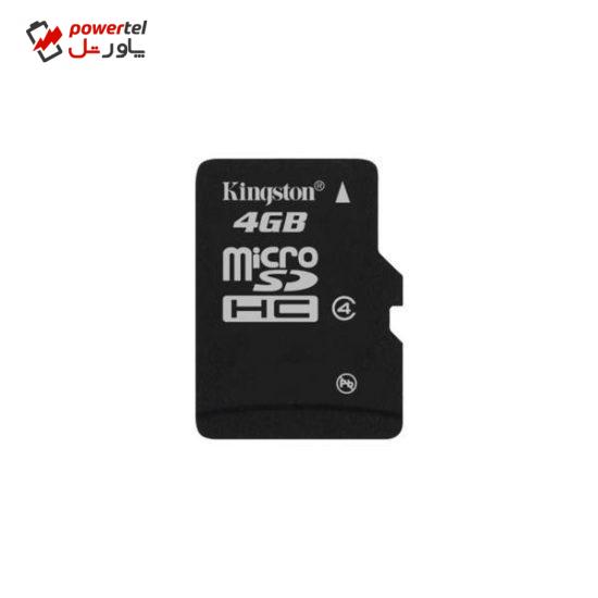 کارت حافظه microSDHC کینگستون کلاس 4 مدل SDC4 سرعت 4Mbps همراه با آداپتور SD ظرفیت 4 گیگابایت