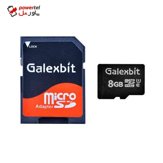 کارت حافظه microSDHC گلکسبیت مدل 333X کلاس 10 استاندارد UHS-I سرعت 50MBps ظرفیت 8 گیگابایت به همراه آداپتور SD
