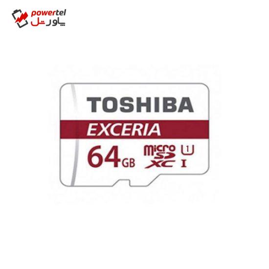 کارت حافظه microSDXC توشیبا مدل EXCERIA M302-EA کلاس 10 استاندارد UHS-I U1 سرعت 90MBps ظرفیت 64 گیگابایت به همراه آداپتور SD