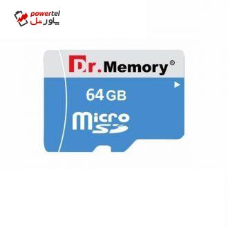 کارت حافظه microSDXC دکتر مموری مدل DR6024 آبی کلاس 10استاندارد XC سرعت ظرفیت 64 گیگابایت همراه با اداپتور SD