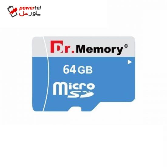 کارت حافظه microSDXC دکتر مموری مدل DR6024 آبی کلاس 10استاندارد XC سرعت ظرفیت 64 گیگابایت همراه با اداپتور SD