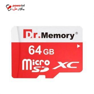 کارت حافظه microSDXC دکتر مموری مدل DR6025 کلاس 10 استاندارد XC قرمز ظرفیت 64 گیگابایت تایوان  با اداپتر SD
