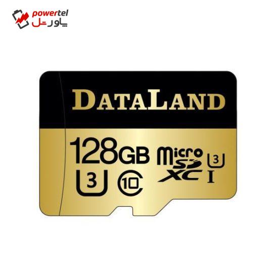 کارت حافظه microSDXC  دیتالند مدل 600x کلاس  UHS-I U3 سرعت 100MBps ظرفیت 128 گیگابایت