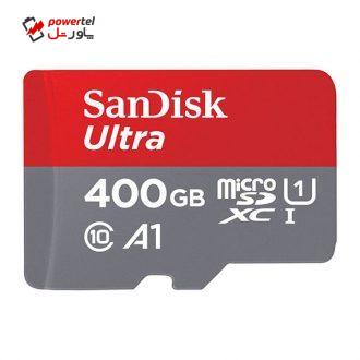 کارت حافظه microSDXC سن دیسک مدل Ultra A1 کلاس 10 استاندارد UHS-I سرعت 100MBps ظرفیت 400 گیگابایت
