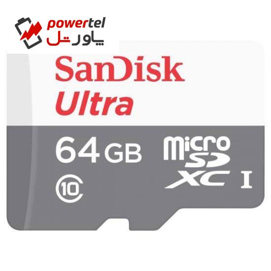 کارت حافظه microSDXC سن دیسک مدل Ultra کلاس 10 استاندارد UHS-I U1 سرعت 80MBps 533X ظرفیت 64 گیگابایت