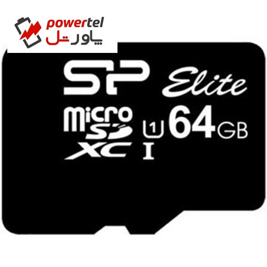 کارت حافظه microSDXC سیلیکون پاور مدل Elite کلاس 10 استاندارد UHS-I U1 سرعت 85MBps ظرفیت 64 گیگابایت