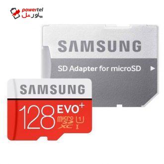 کارت حافظه microSDXC مدل Evo PLUS کلاس 10 استاندارد UHS-I U3 سرعت 80MBps ظرفیت 32 گیگابایت به همراه آداپتور  SD