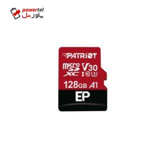 کارت حافظه microSDXC پتریوت مدل EP -V30 A1 ظرفیت 128 گیگابایت به همراه آداپتور
