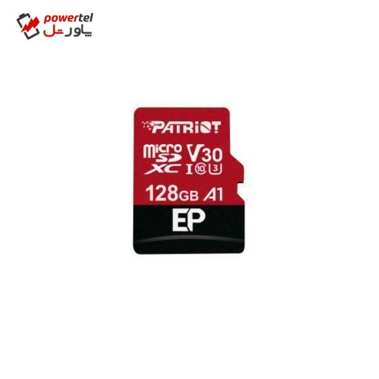 کارت حافظه microSDXC پتریوت مدل EP -V30 A1 ظرفیت 128 گیگابایت به همراه آداپتور