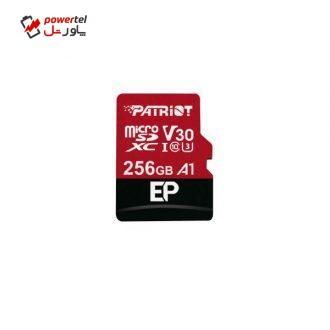 کارت حافظه microSDXC پتریوت مدل EP-V30 A1 ظرفیت 256 گیگابایت به همراه آداپتور
