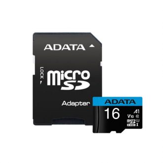 کارت حافظه‌ microSDHC ای دیتا مدل Premier کلاس 10 استاندارد UHS-I U1 سرعت 100MBps ظرفیت 16 گیگابایت به همراه آداپتور SD