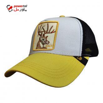 کلاه کپ پسرانه طرح گوزن کد PT-30429 رنگ زرد