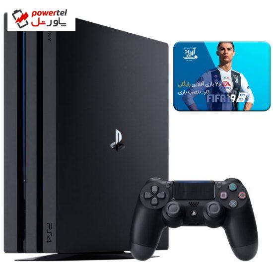 کنسول بازی سونی مدل Playstation 4 Pro کد CUH-7216B Region 2 - ظرفیت 1 ترابایت بهمراه 20 عدد بازی 2019