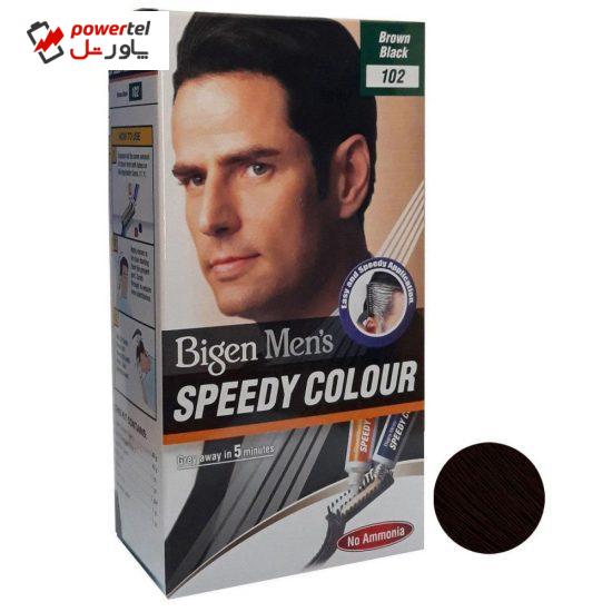 کیت رنگ مو بیگن سری Speedy Colour شماره 102 حجم 40 میلی لیتر رنگ قهوه ای تیره