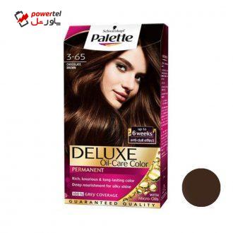 کیت رنگ مو پلت سری DELUXE شماره 65-3 حجم 50 میلی لیتر رنگ شکلاتی تیره