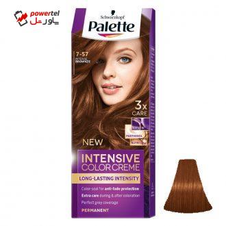 کیت رنگ مو پلت سری Intensive شماره 57-7 حجم 50 میلی لیتر رنگ برنزی